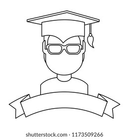 student graduated avatar character