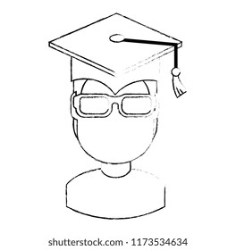 student graduated avatar character