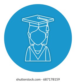 student graduated avatar character