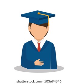 student graduated avatar isolated