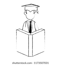 student graduated with book