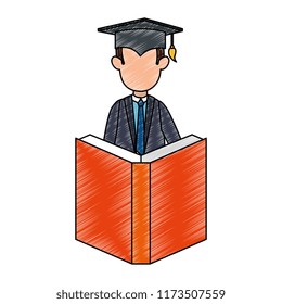 student graduated with book