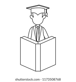 student graduated with book