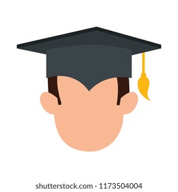 student graduated head avatar character