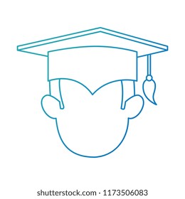 student graduated head avatar character