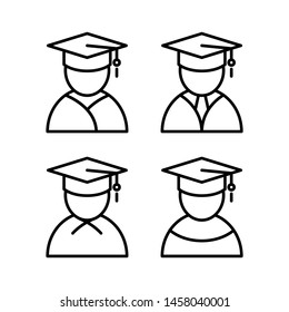 Student graduated icon , icon set