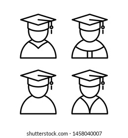 Student graduated icon , icon set
