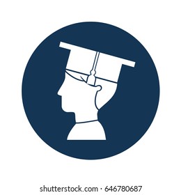 student graduated isolated icon