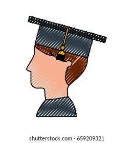 student graduated isolated icon