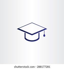 student graduation cap blue icon design