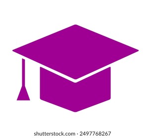 student graduation cap flat design vector