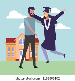 Student graduation cartoon