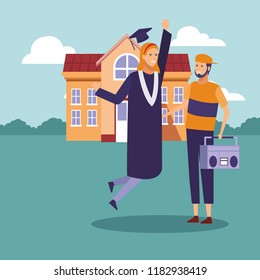 Student graduation cartoons