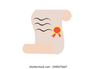 Student Graduation Certificate Sheet Vector