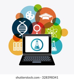 Student graduation design over white background, vector illustration eps10