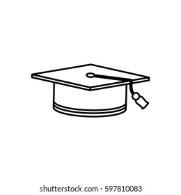 Student graduation hat icon vector illustration graphic design