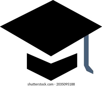 Graduación estudiantil diseño de icono vector azul negro