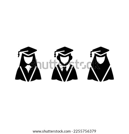 Student Graduation Icon Vector Art Symbol Isolated