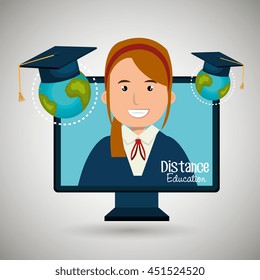 student graduation isolated icon design, vector illustration  graphic 
