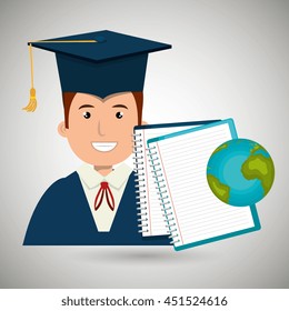 student graduation isolated icon design, vector illustration  graphic 