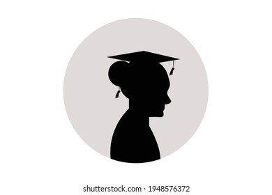 Student Graduation Silhouette Vector Illustration