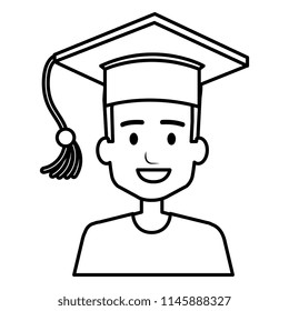 student graduation with uniform