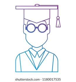 student graduation with uniform