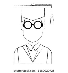 student graduation with uniform