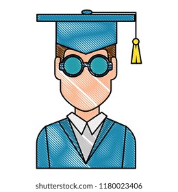 student graduation with uniform