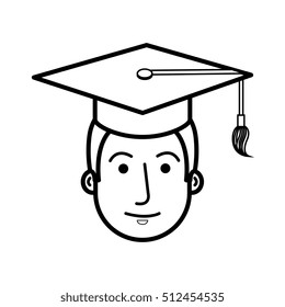 student graduation uniform icon