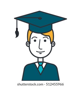 student graduation uniform icon