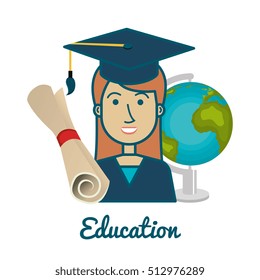 student graduation uniform icon