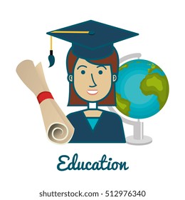 student graduation uniform icon