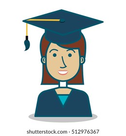 student graduation uniform icon