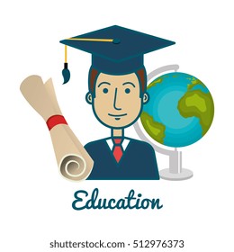 student graduation uniform icon