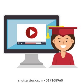 student graduation uniform icon