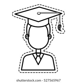 student graduation uniform icon