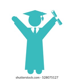 student graduation uniform icon