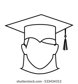 student graduation uniform icon