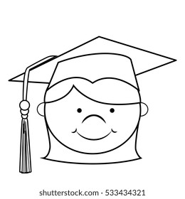student graduation uniform icon