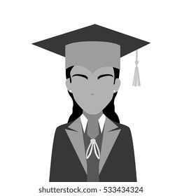 student graduation uniform icon