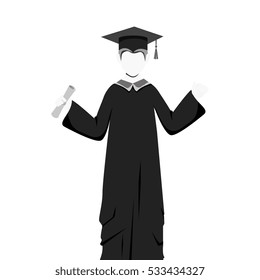 student graduation uniform icon