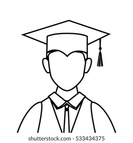 student graduation uniform icon