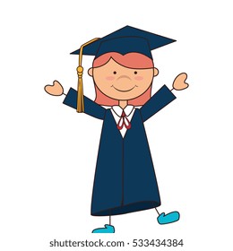 student graduation uniform icon