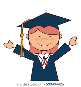 student graduation uniform icon