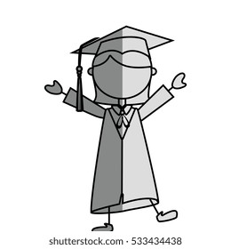 student graduation uniform icon