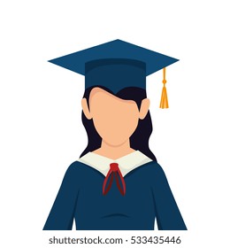 student graduation uniform icon