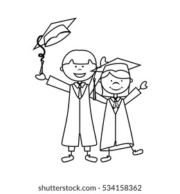 student graduation uniform icon