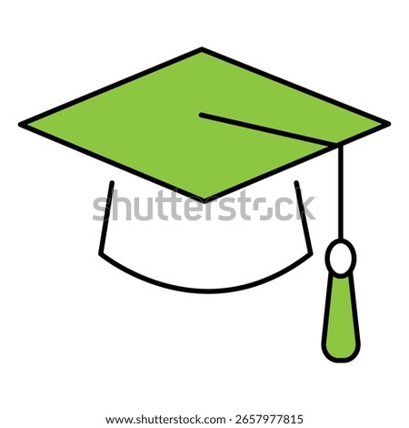 Student Graduation Vector Icon With Diploma Scroll
