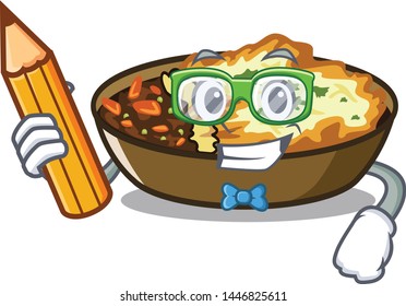 Student gratin isolated with in the cartoon